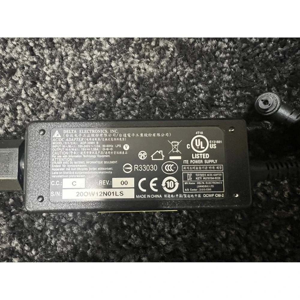 Genuine Delta Electronics‎ Power Supply ADP-30MH B Adapter 100-240V 1.0A 50-60Hz